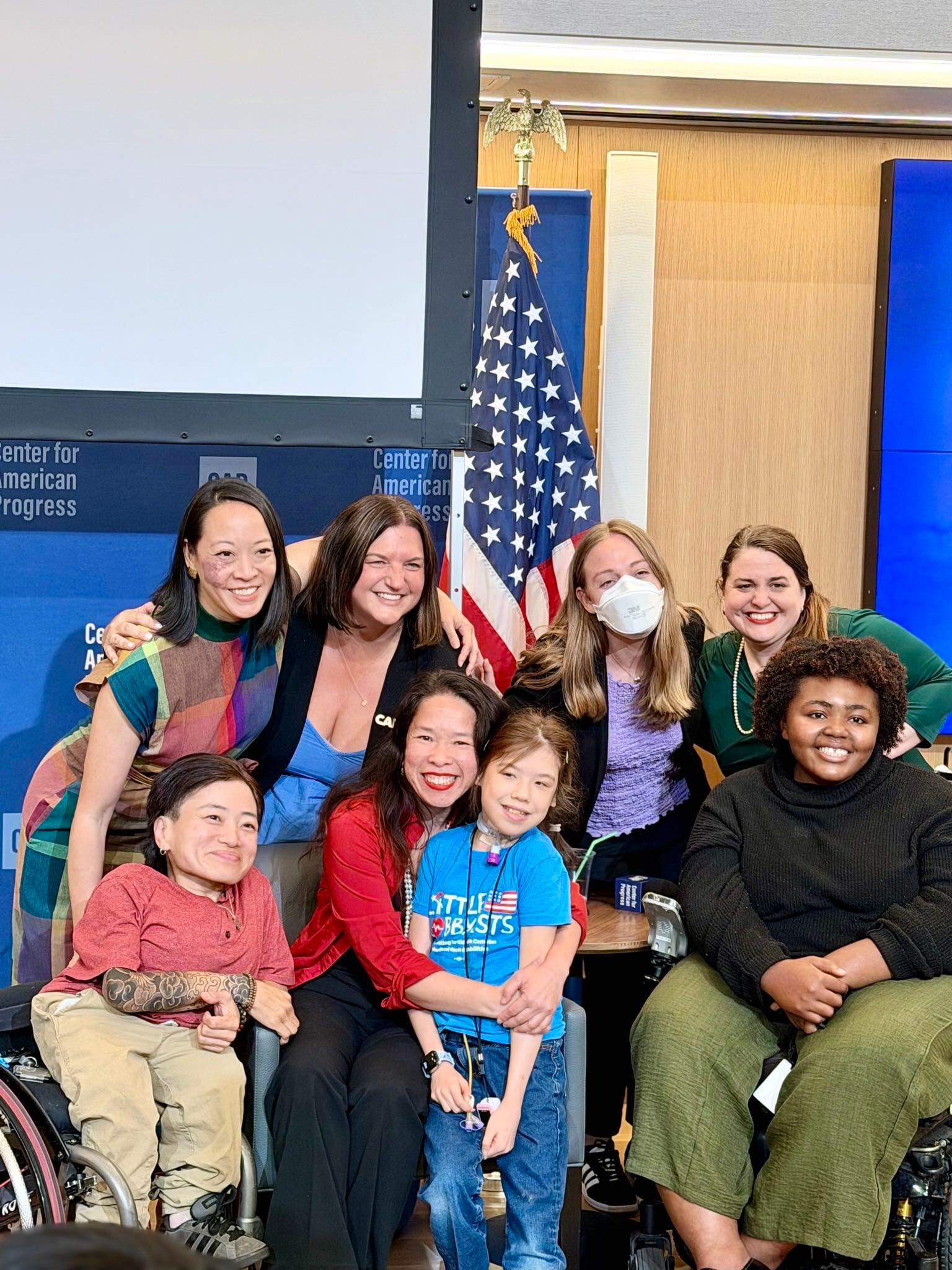 Members of Little Lobbyists and friends gather for a joyful group photo