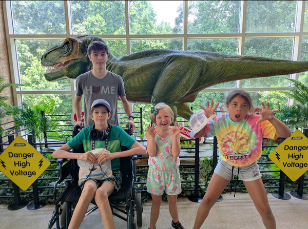 The Brown family enjoying a day at the museum.