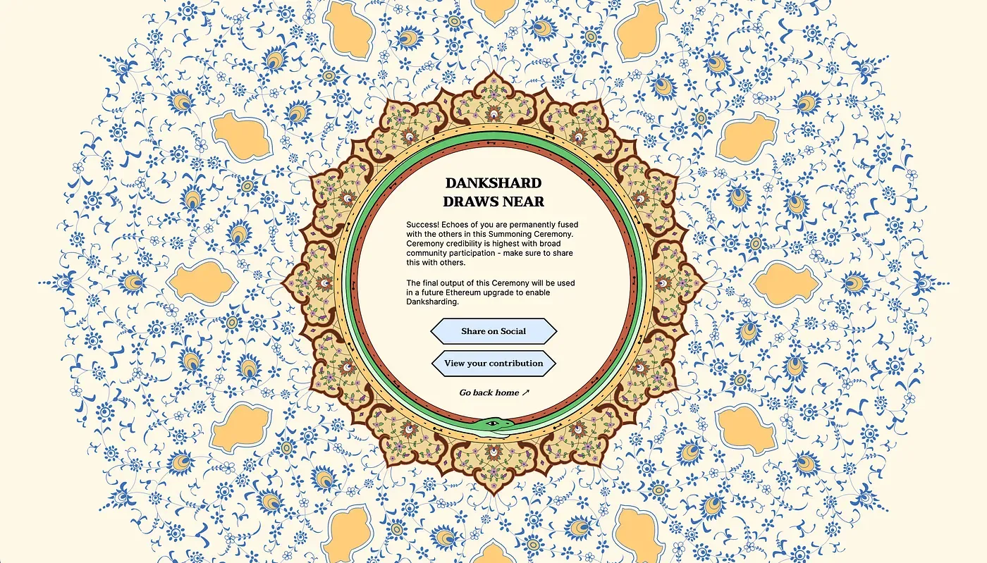                    Beautiful trusted setup ceremony frontend created by zkParty.