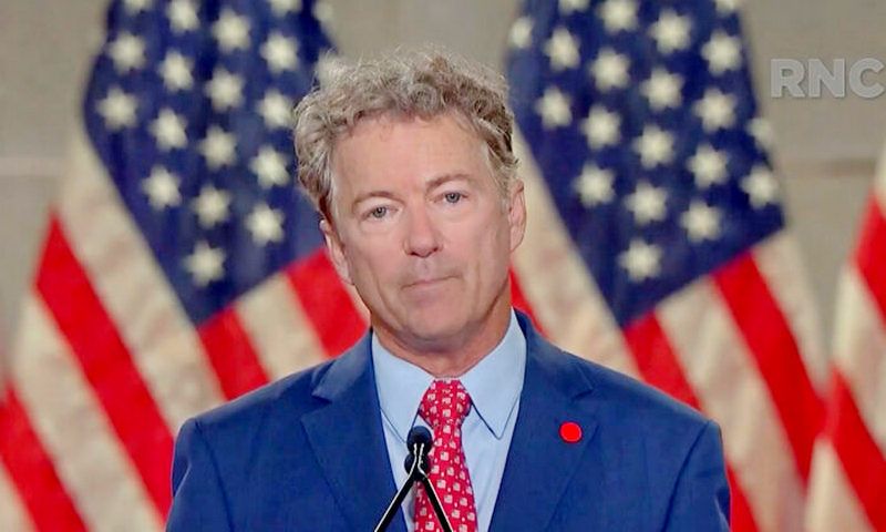 Sen. Rand Paul (R-Ky.) speaks on Capitol Hill in Washington on Sept. 24, 2020. (Joshua Roberts/Pool/Getty Images)