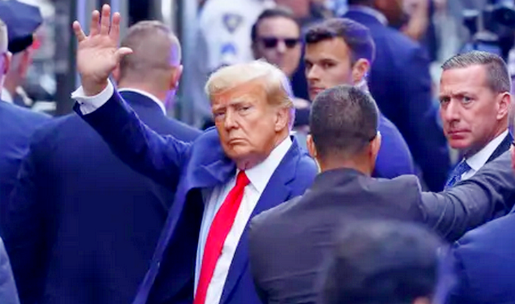 Trump indictment live: ex-US president under arrest at New York court in hush money case