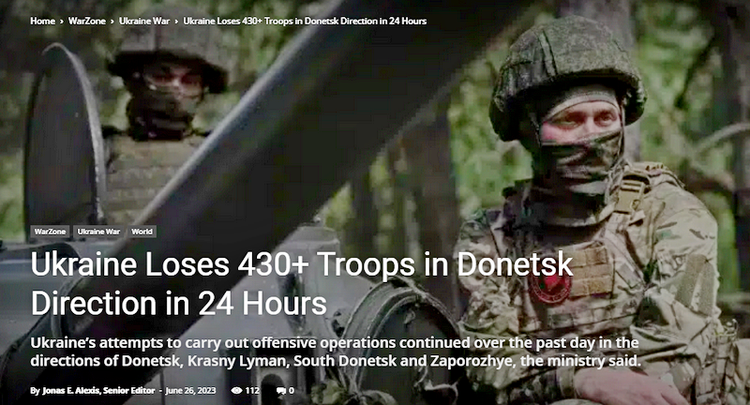 Ukraine Loses 430+ Troops in Donetsk Direction in 24 Hours