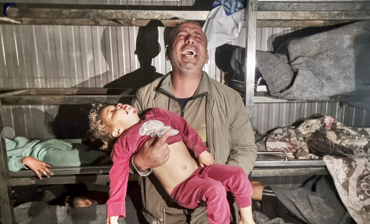 Overwhelmed in Gaza hospital. Hundreds died