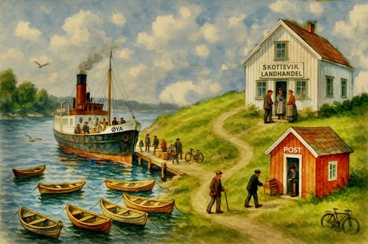 En Feriemorgen på Skottevik i Sørlandets Skjærgård.