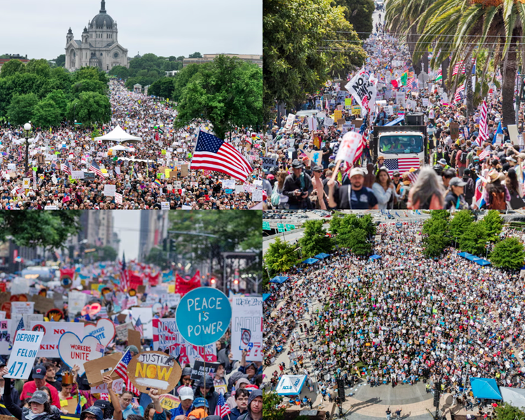 Were the No Kings protests the largest single-day demonstration in American history?