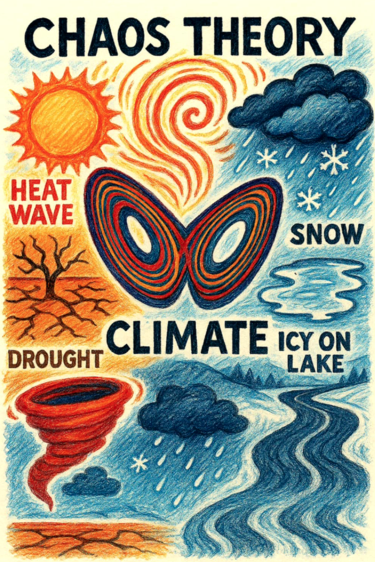 Chaos Theory in the present weather patterns.