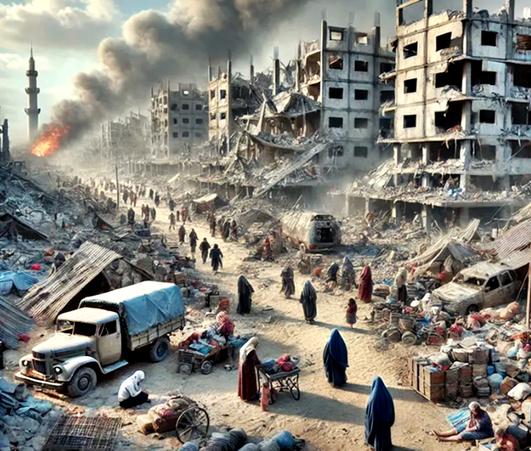 ISRAEL`S FIERY ASSAULT ON GAZA CITY-GENOCIDE