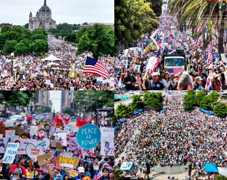 No Kings protest live updates: New York and Atlanta kick off nationwide day of protest