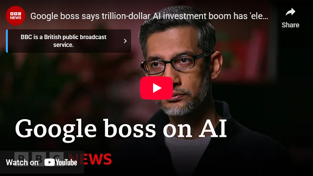 Google Boss Says Trillion-Dollar AI Investment Boom Has ‘Elements of Irrationality’