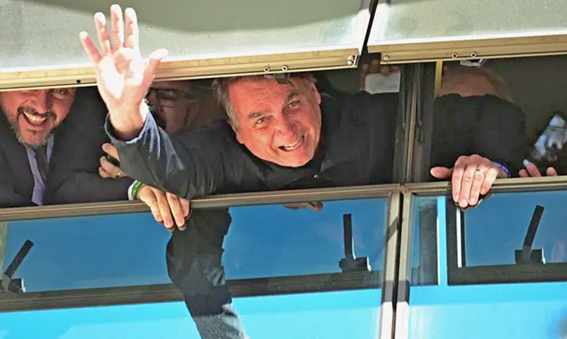 Jair Bolsonaro lands back in Brazil and is expected to lead rightwing opposition