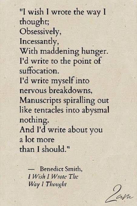 I WISH I WROTE THE WAY I THOUGHT
