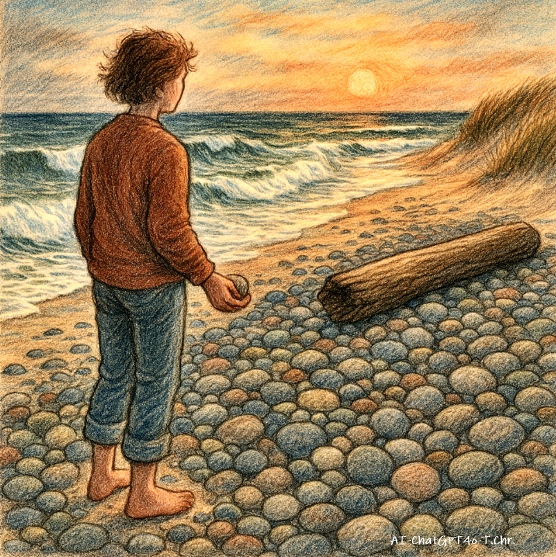 THOUGHTS BY THE PEBBLED BEACH