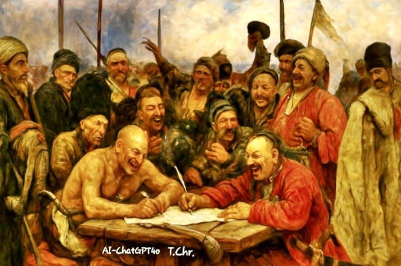 THE ZAPOROZHIAN COSSACKS, DESCENDANTS OF THE VARANGIAN VIKINGS.