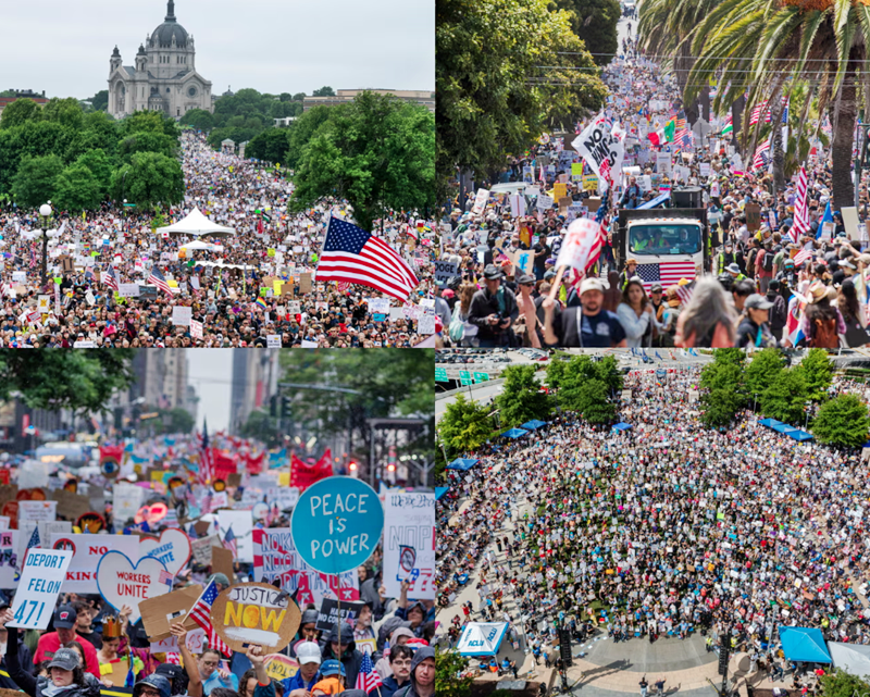 Were the No Kings protests the largest single-day demonstration in American history?