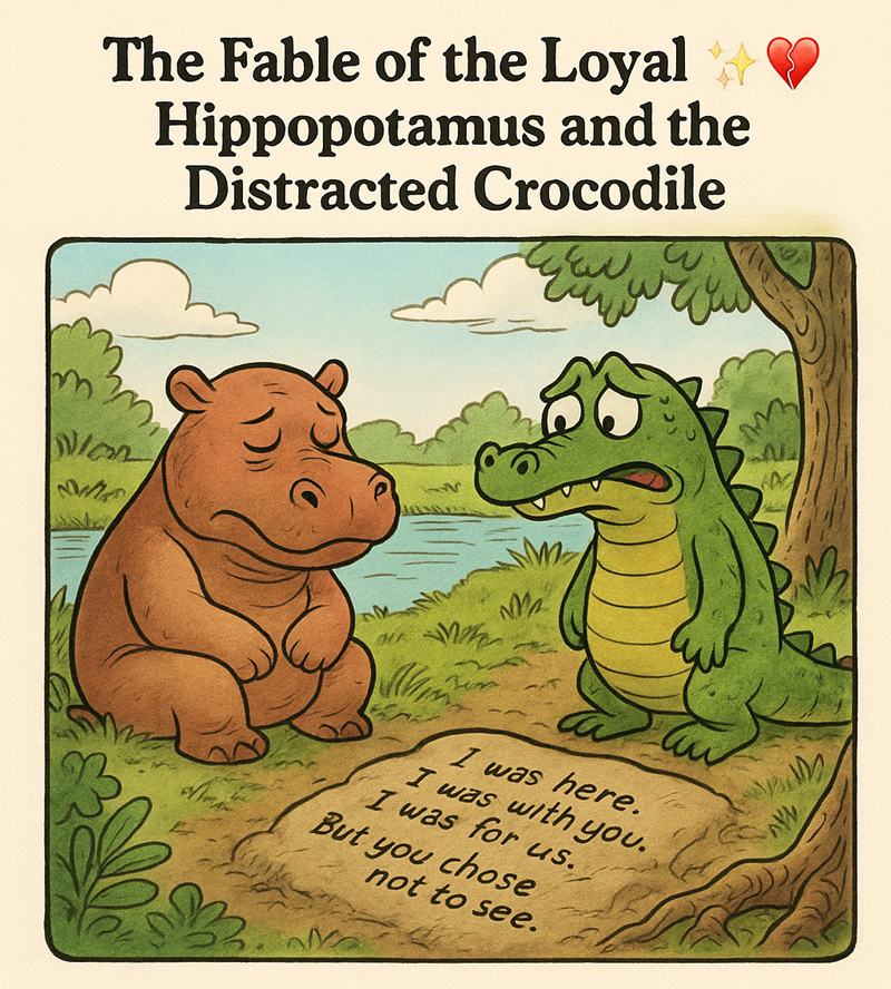The Fable of the Loyal Hippopotamus and the Distracted Crocodile