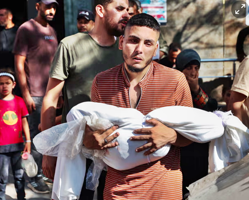 Witnesses describe grim aftermath of Israeli strike on busy Gaza cafe