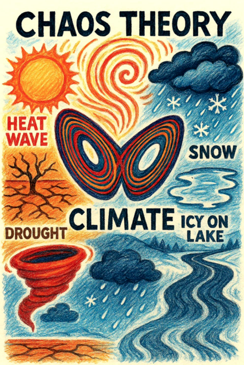 Chaos Theory in the present weather patterns.