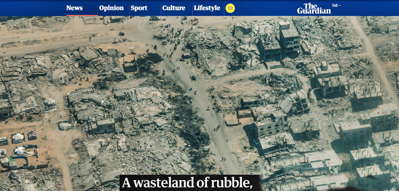 A wasteland of rubble, dust and graves: how Gaza looks from the sky