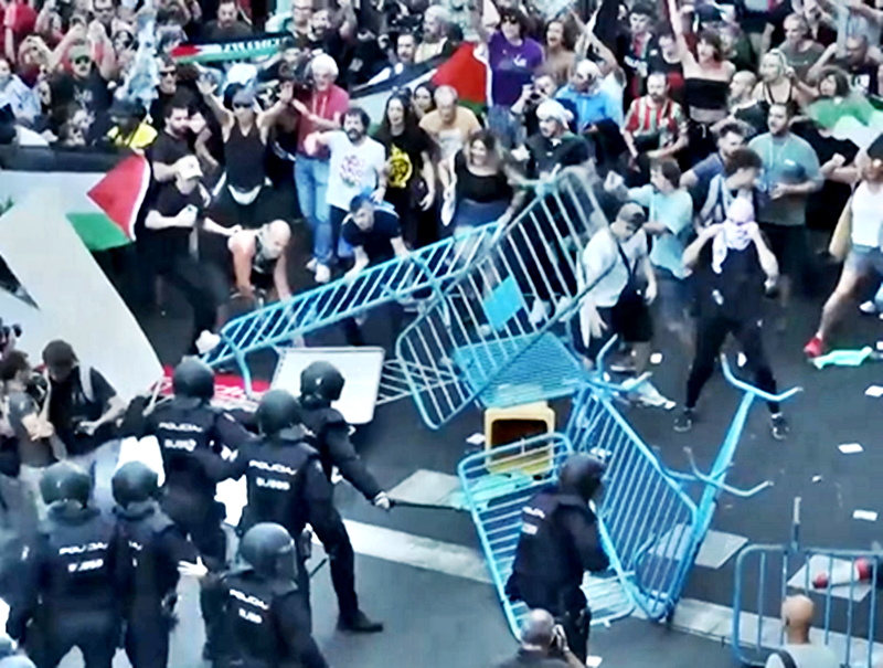 Political row erupts in Spain after Vuelta cycle race abandoned amid Gaza protests