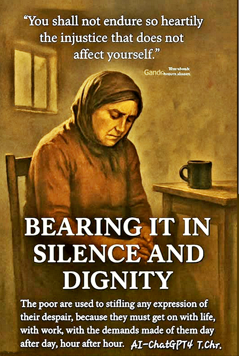 BEARING IT IN SILENCE AND DIGNITY