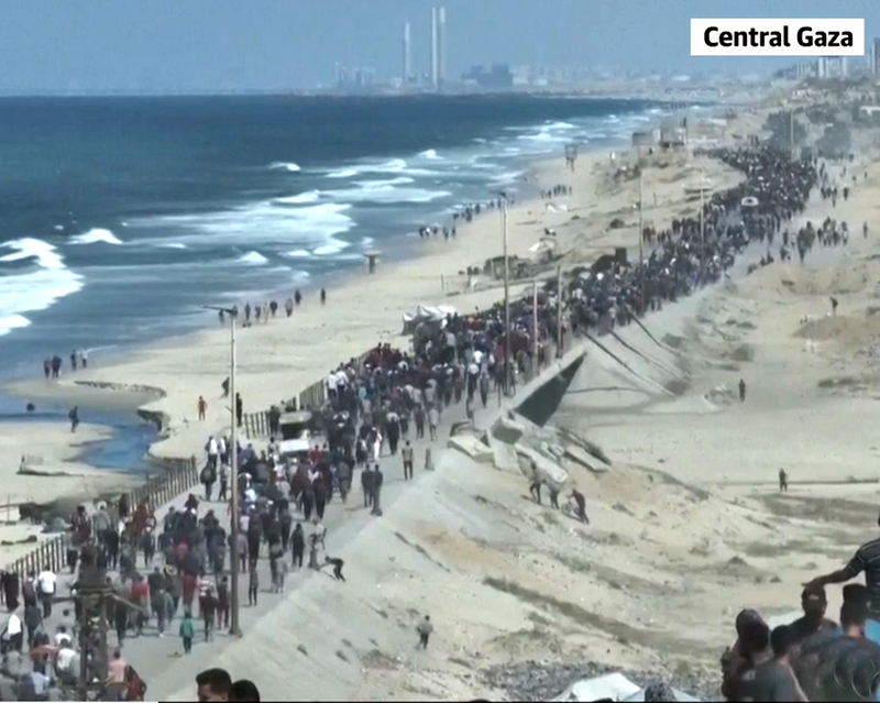 Palestinians displaced to southern Gaza begin journey home as ceasefire comes into effect
