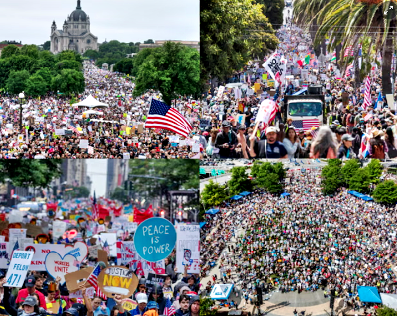 No Kings protest live updates: New York and Atlanta kick off nationwide day of protest