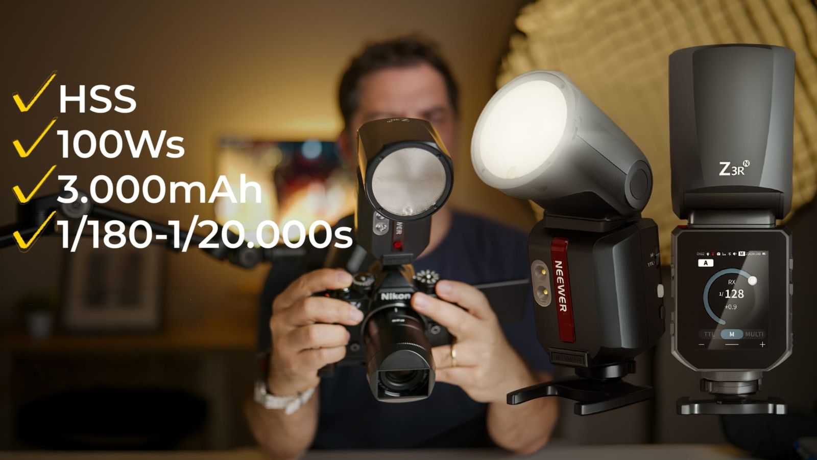 🎯 Neewer Z3R 100Ws Round Head Flash inceleme | Godox V100 rakibi mi?​