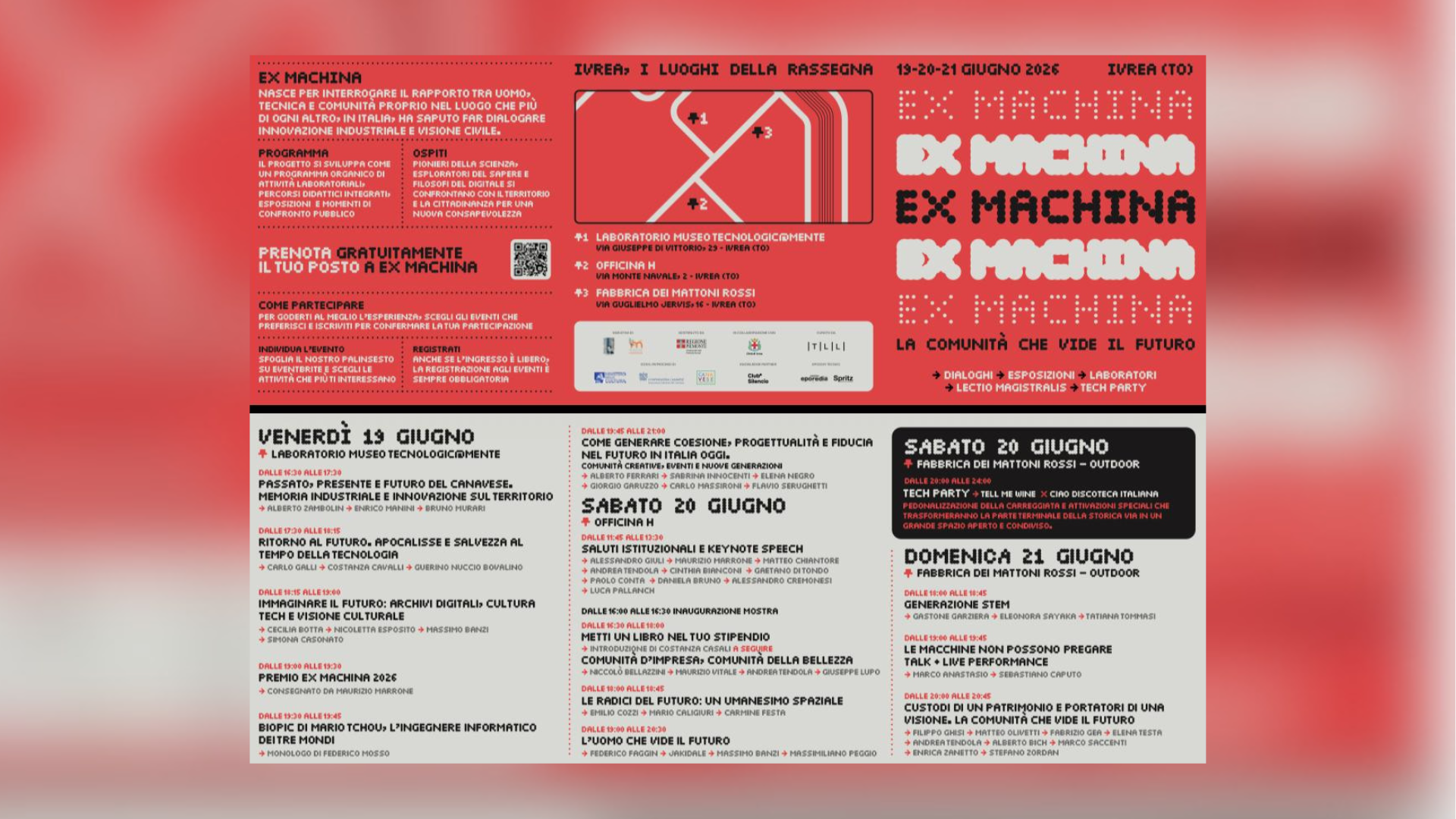 Ex Machina, a Ivrea tre giorni per riflettere sul futuro tra tecnologia, lavoro e comunità