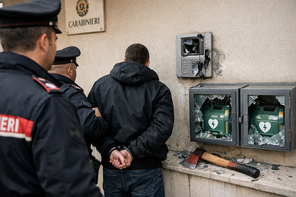 Mazara del Vallo, assalto con l'ascia alla caserma: distrutti citofono e defibrillatori. Denunciato