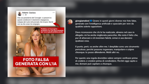 Meloni contro le foto fake: "Generate con l'IA per colpirmi"