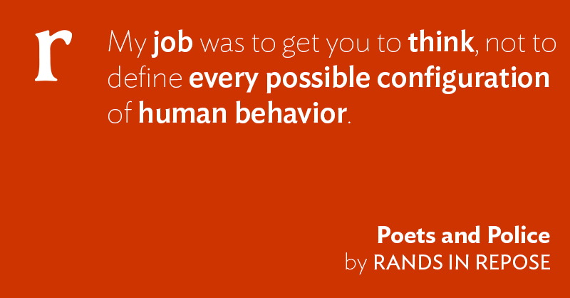 Poets and Police.