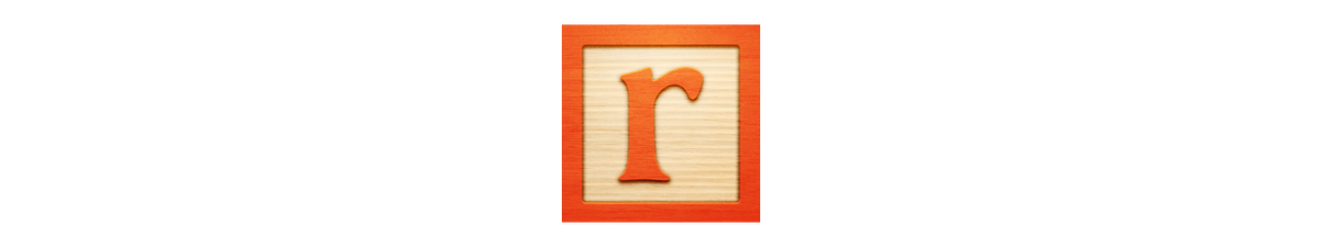 the Rands r alphabet block