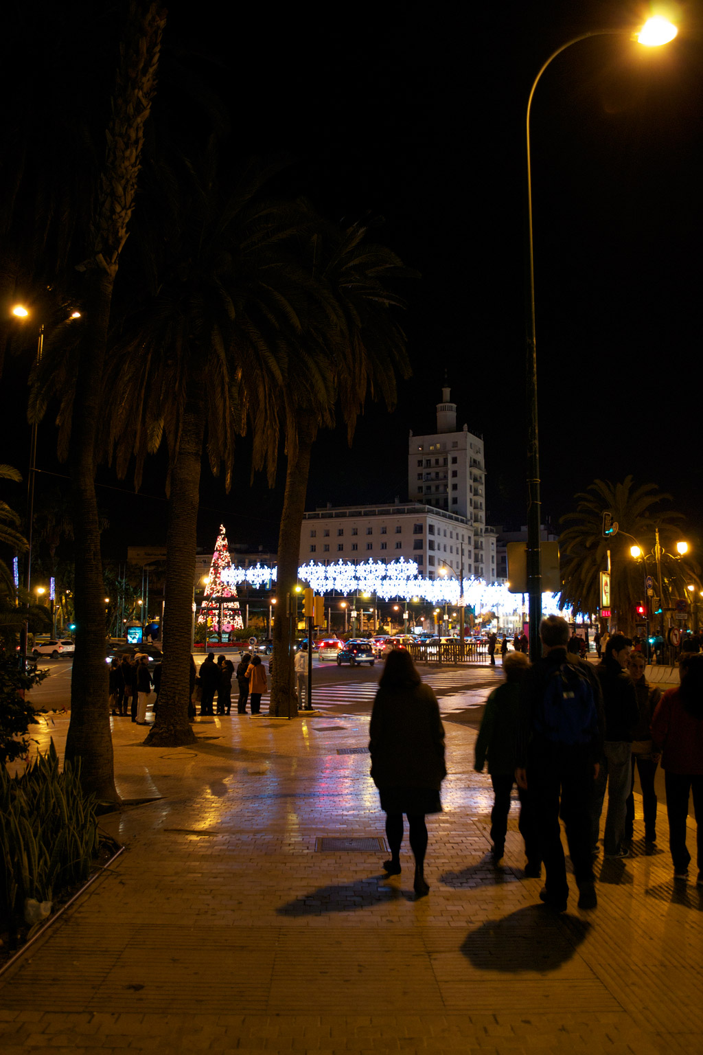 Christmas lights in downtown Malaga