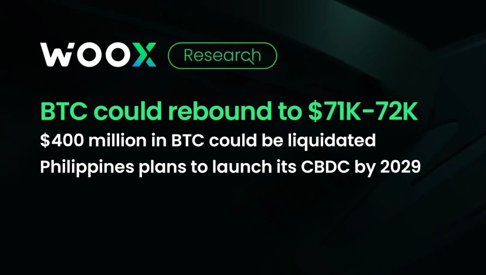 BTC 可能反彈至 71K 至 72K 美元,4 億美元的 BTC 可能會被清算