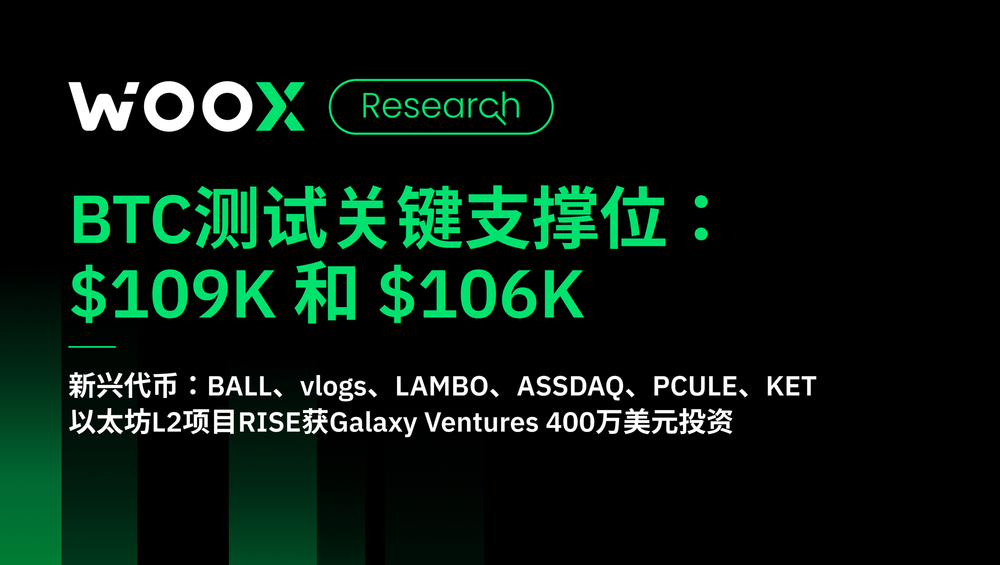 BTC测试关键支撑位:$109K 和 $106K