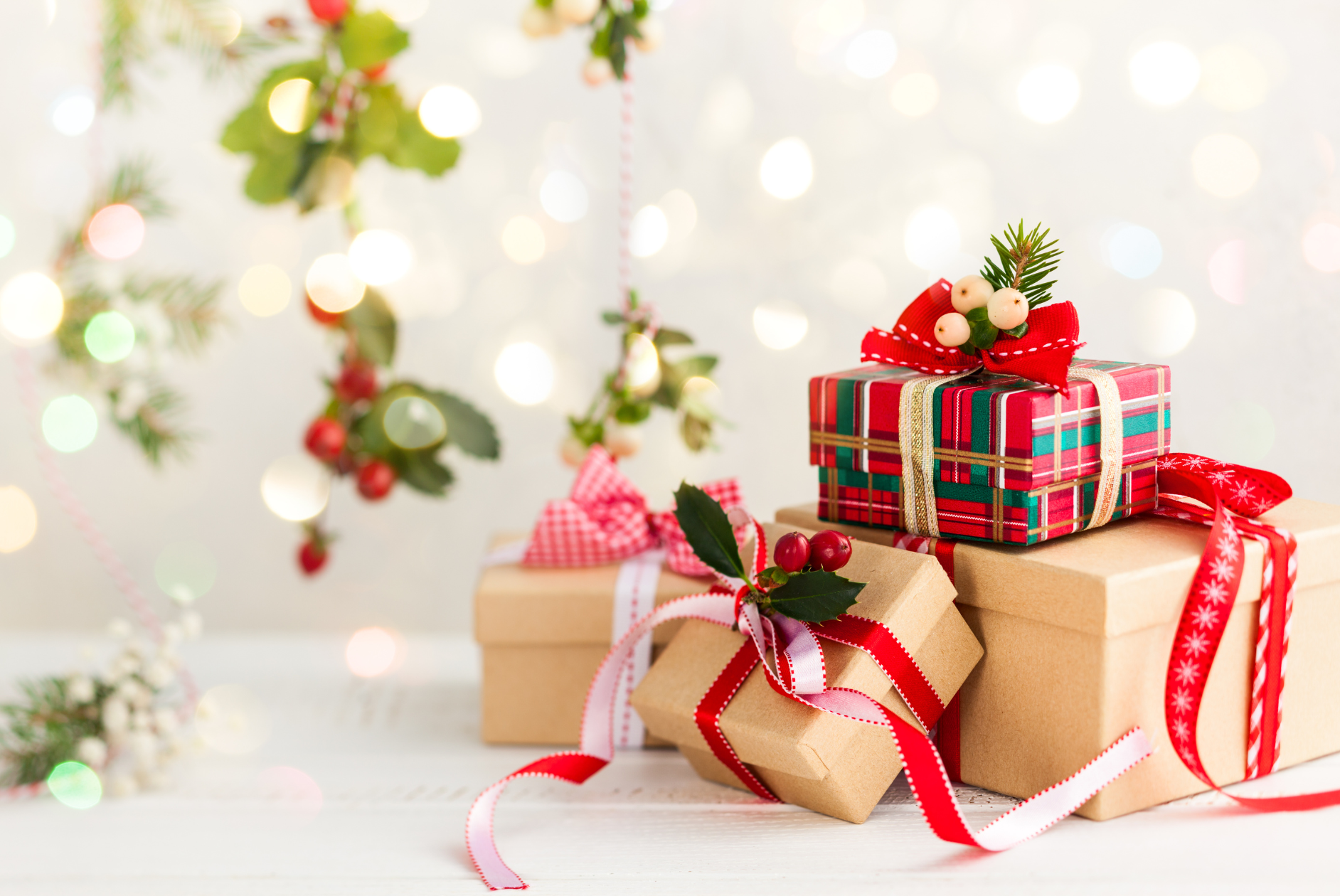 Weihnachtsgeschenke und Weihnachtsdeko