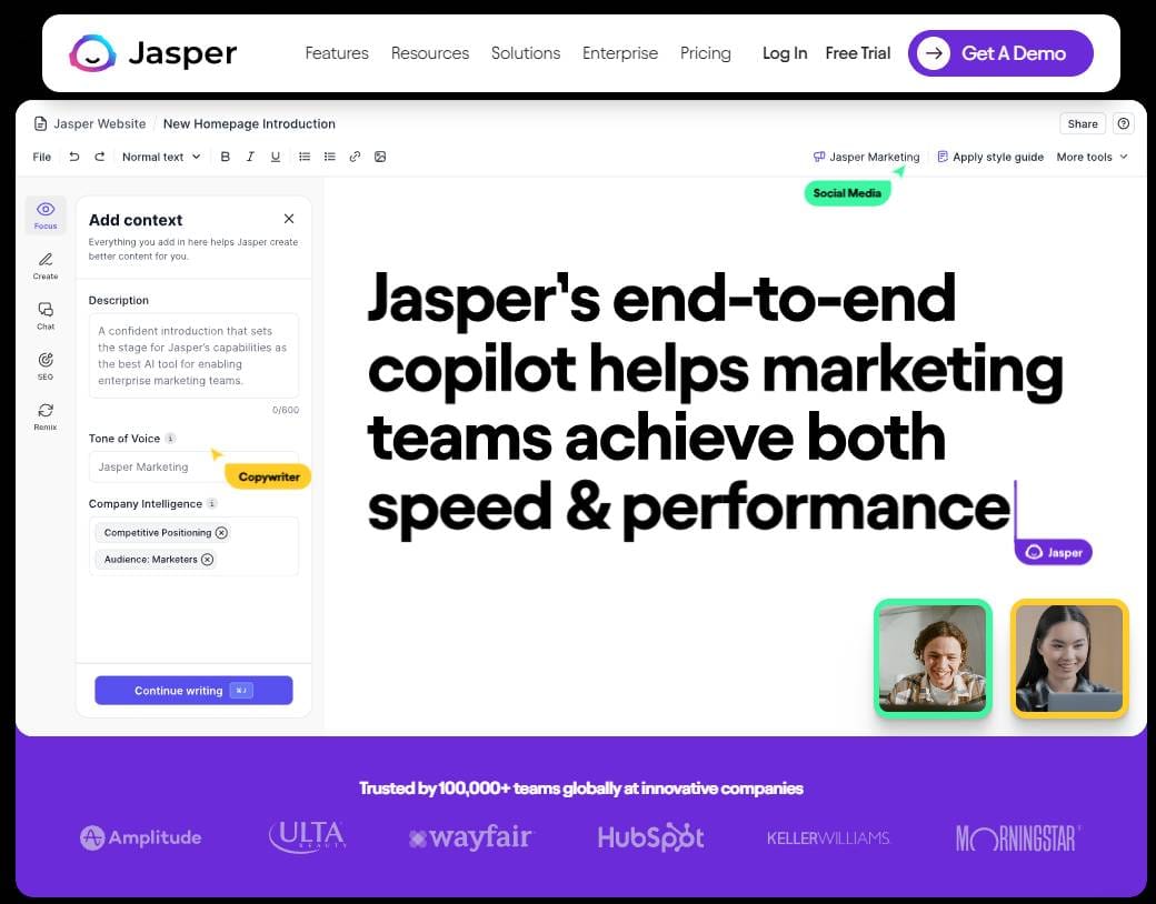 Top AI marketing tools in 2024 - Jasper AI