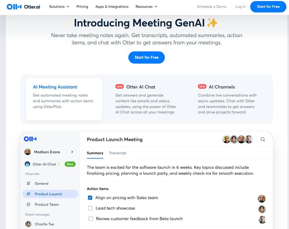 Top AI marketing tools in 2024 - Otter AI