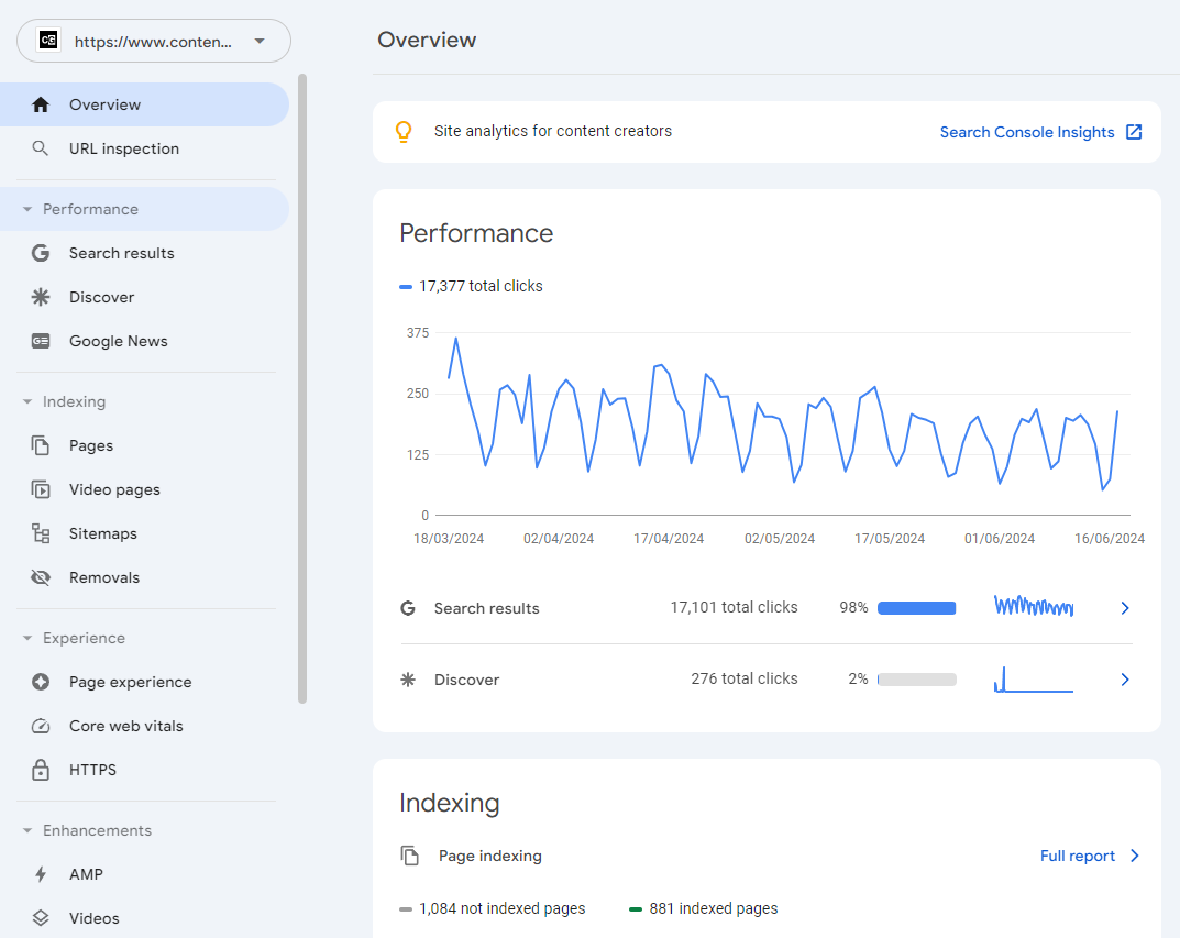 AI marketing tools for SEO - Google Search Console