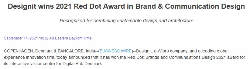 press release examples - awards and recognitions