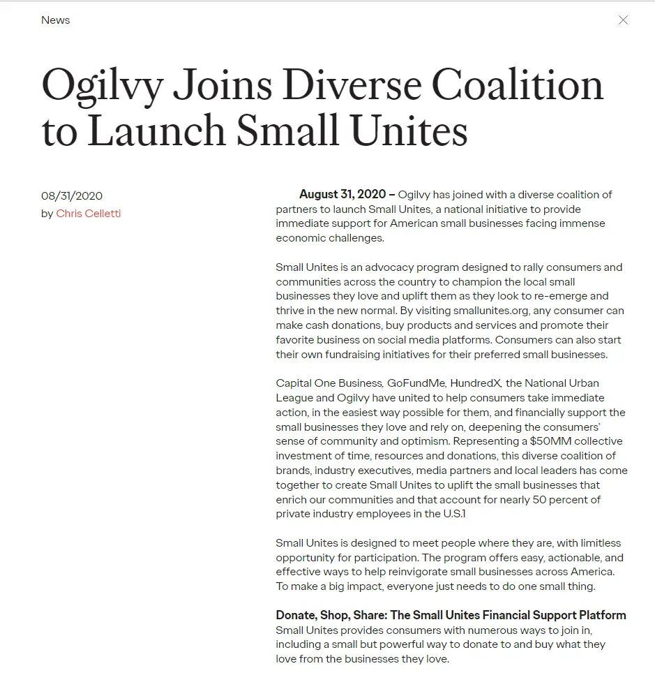 press release examples - social causes