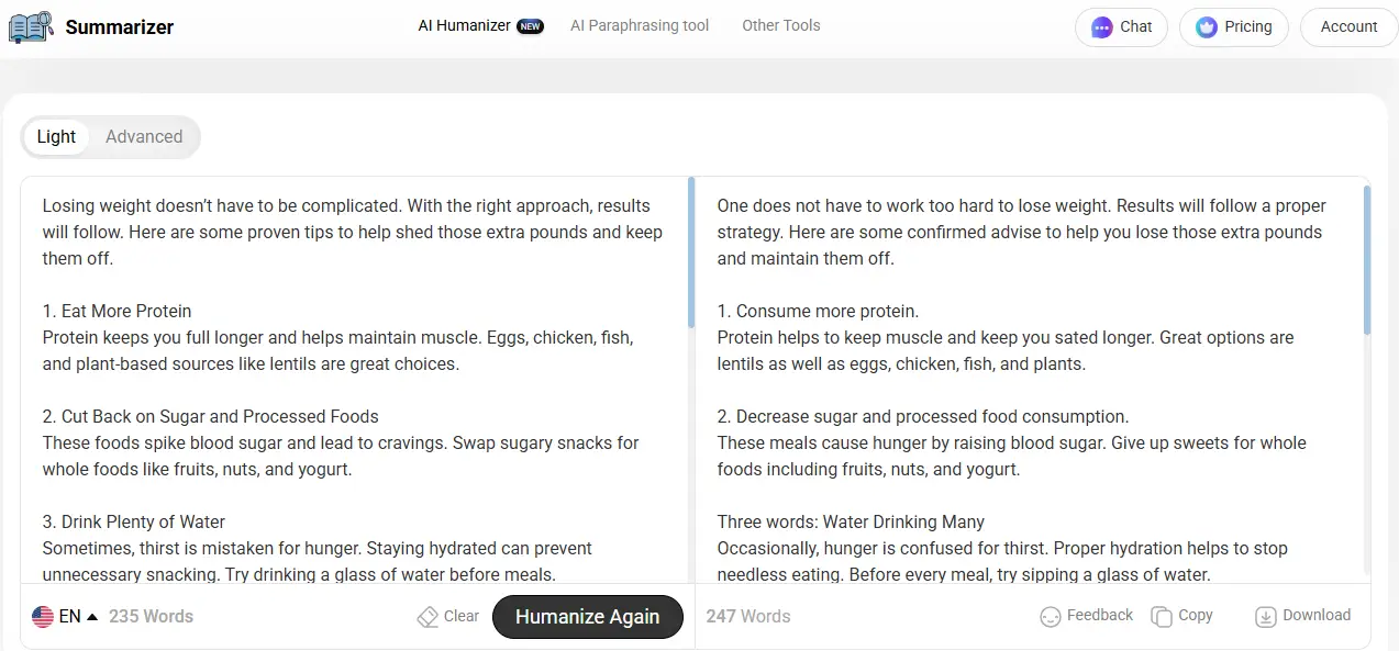 Writing and humanizing using AI tools—Pass it through an AI humanizer