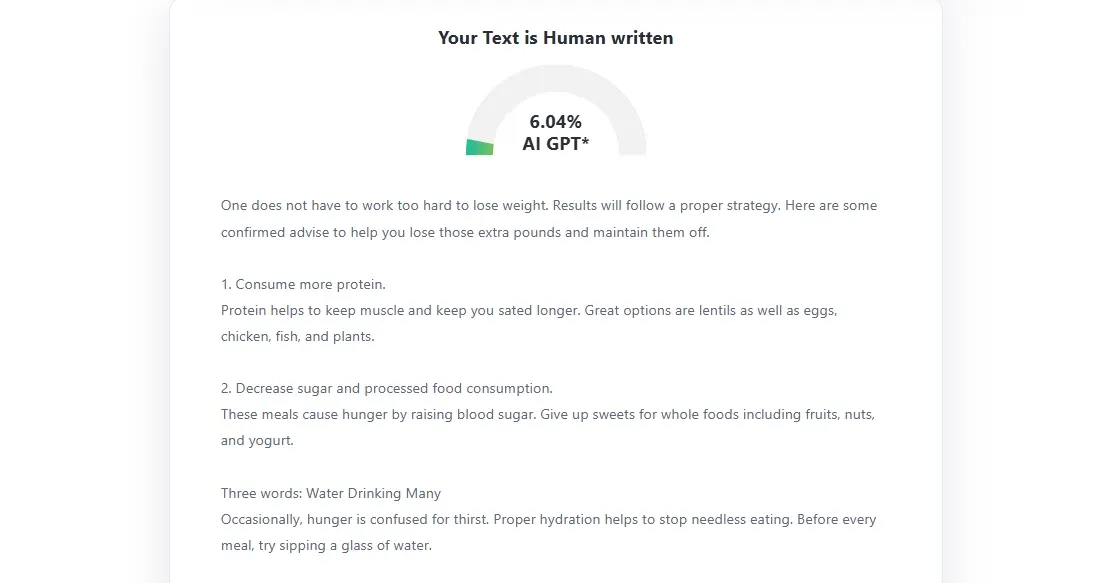 Writing and humanizing using AI tools—Check for AI detection