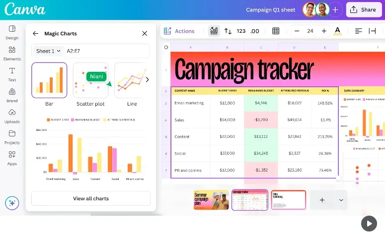 Canva-can-turn-tables-into-visual-using-AI