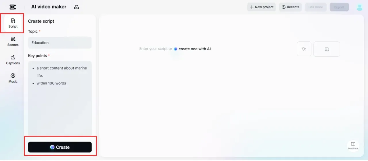 capcut ai video maker 2