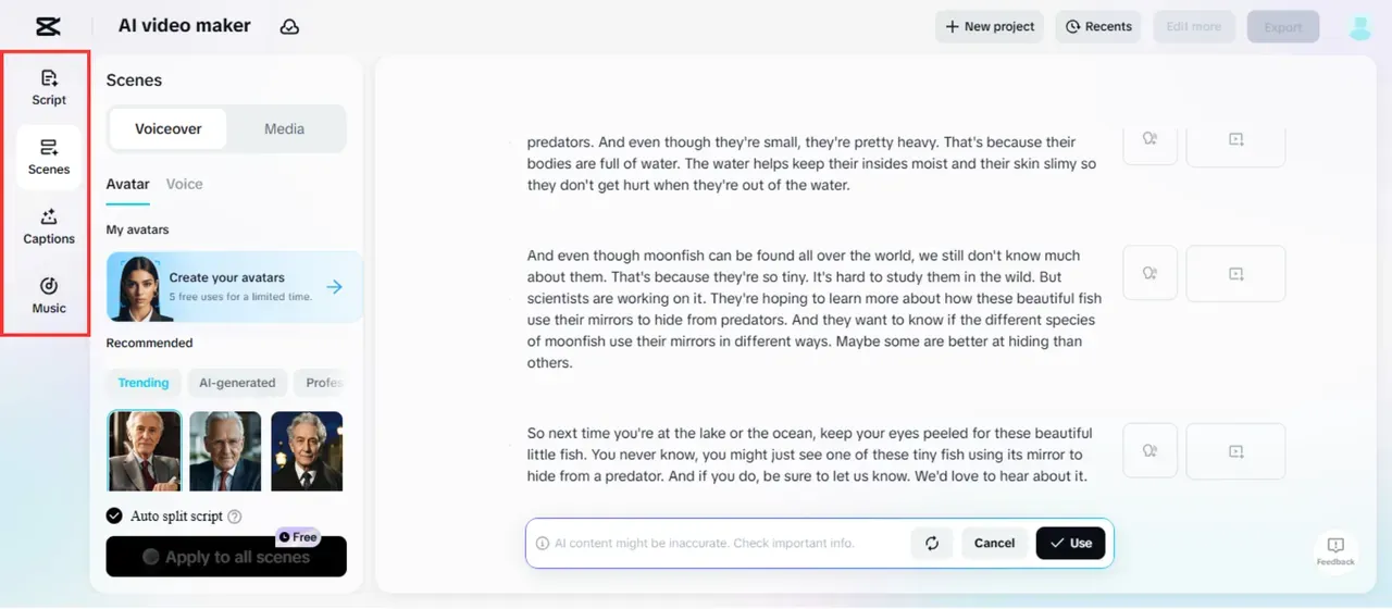 capcut ai video maker 3