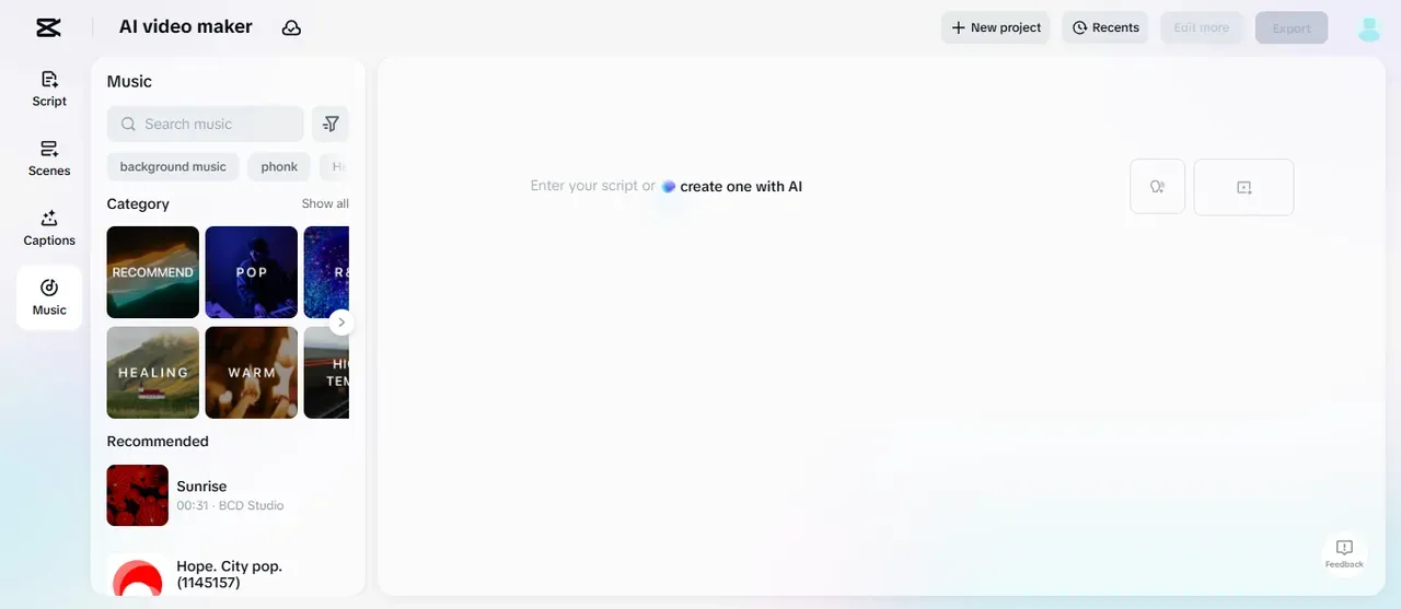capcut ai video maker 6
