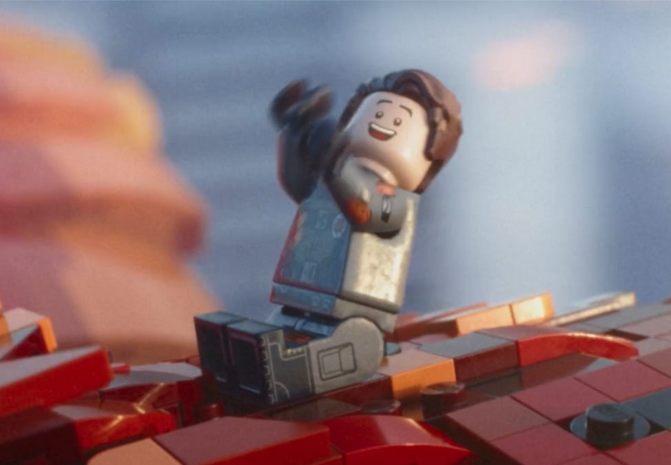 Tom Holland Lego in "Never Stop Playing" short film