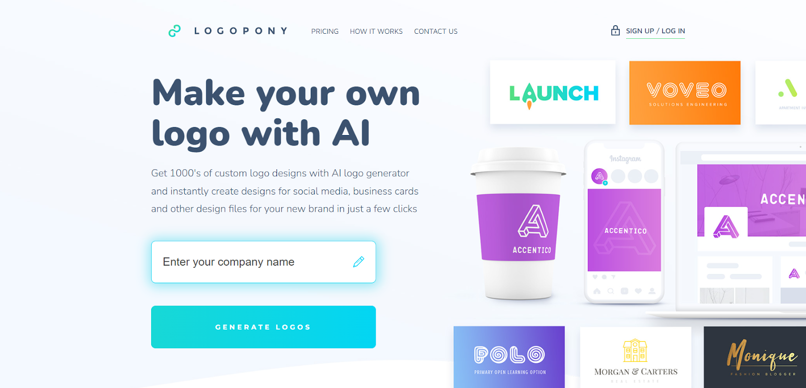 Logopony AI-powered logo maker
