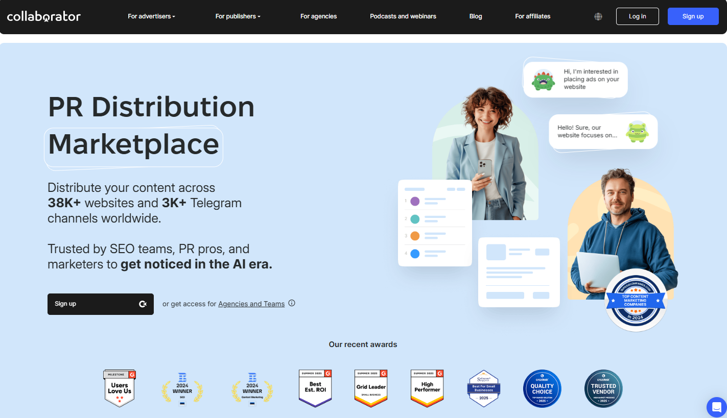 Collaborator - PR Distribution Marketplace